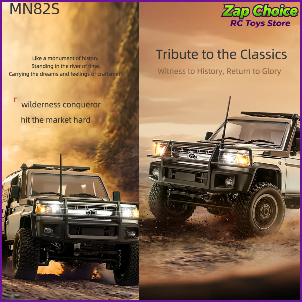 Mangniu MN82S 1/12 280 Motor 4WD Electric RC Off-Road Rock Climbing Monster Truck 2.4G Remote Control Toy Gift for Boy Adult