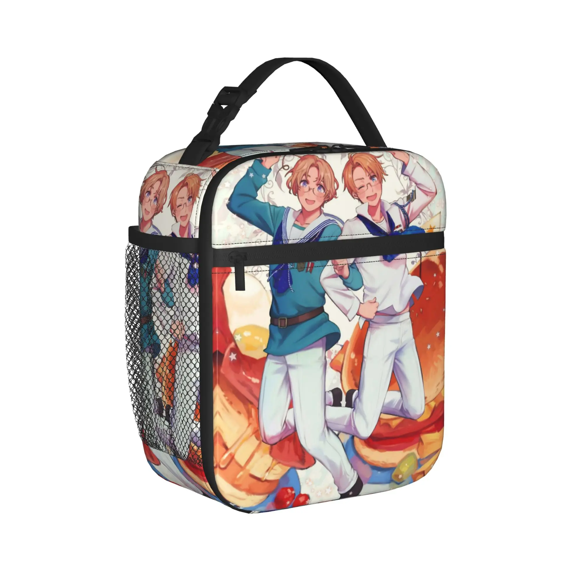 Hetalia Axis Powers Merch Insulated Lunch Bags For Picnic  Food Container Portable Thermal Cooler Lunch Boxes