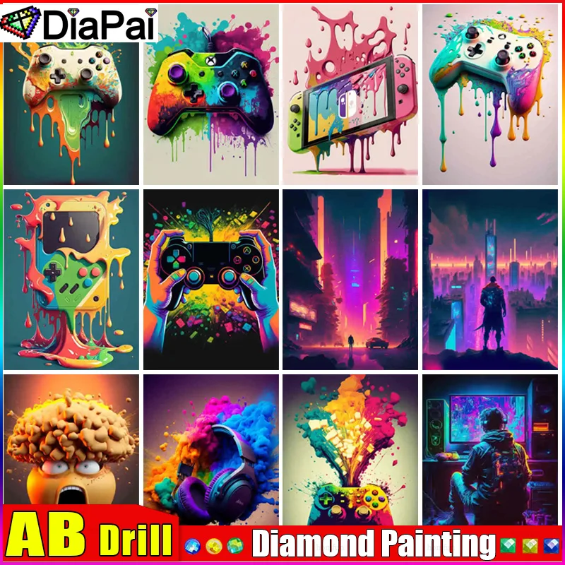 DIAPAI AB Diamond Painting Full Square/Round Drill 5D DIY 