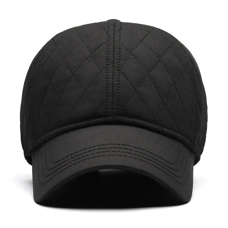 

2025 Winter Fleece Lined Baseball Cap for Large Head, Windproof Thermal Hat with Ear Covers, Cold Weather Unisex