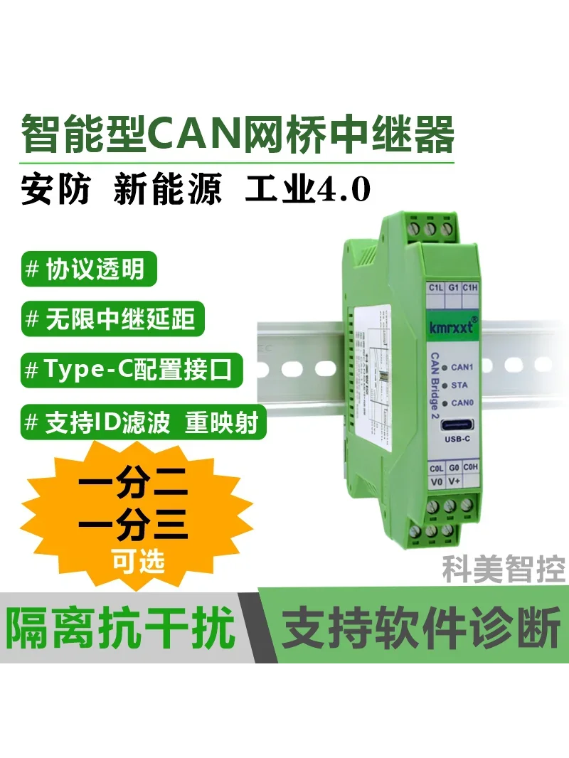CAN Bridge Repeaters Isolators Hubs 1/2 CAN Expansion CAN Bridge