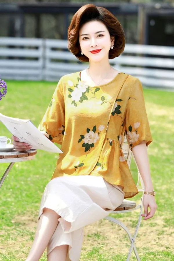

Mother's Summer Vintage Cotton-Linen