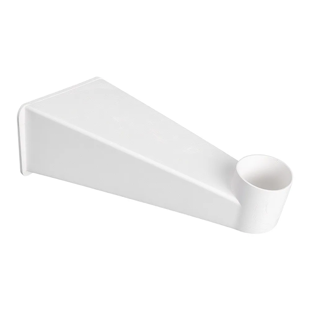 For Hard Floor Side Drain Rainwater Bucket PVC White for Hopper 430x228x174cm Compatible with 110mm Drain Pipes