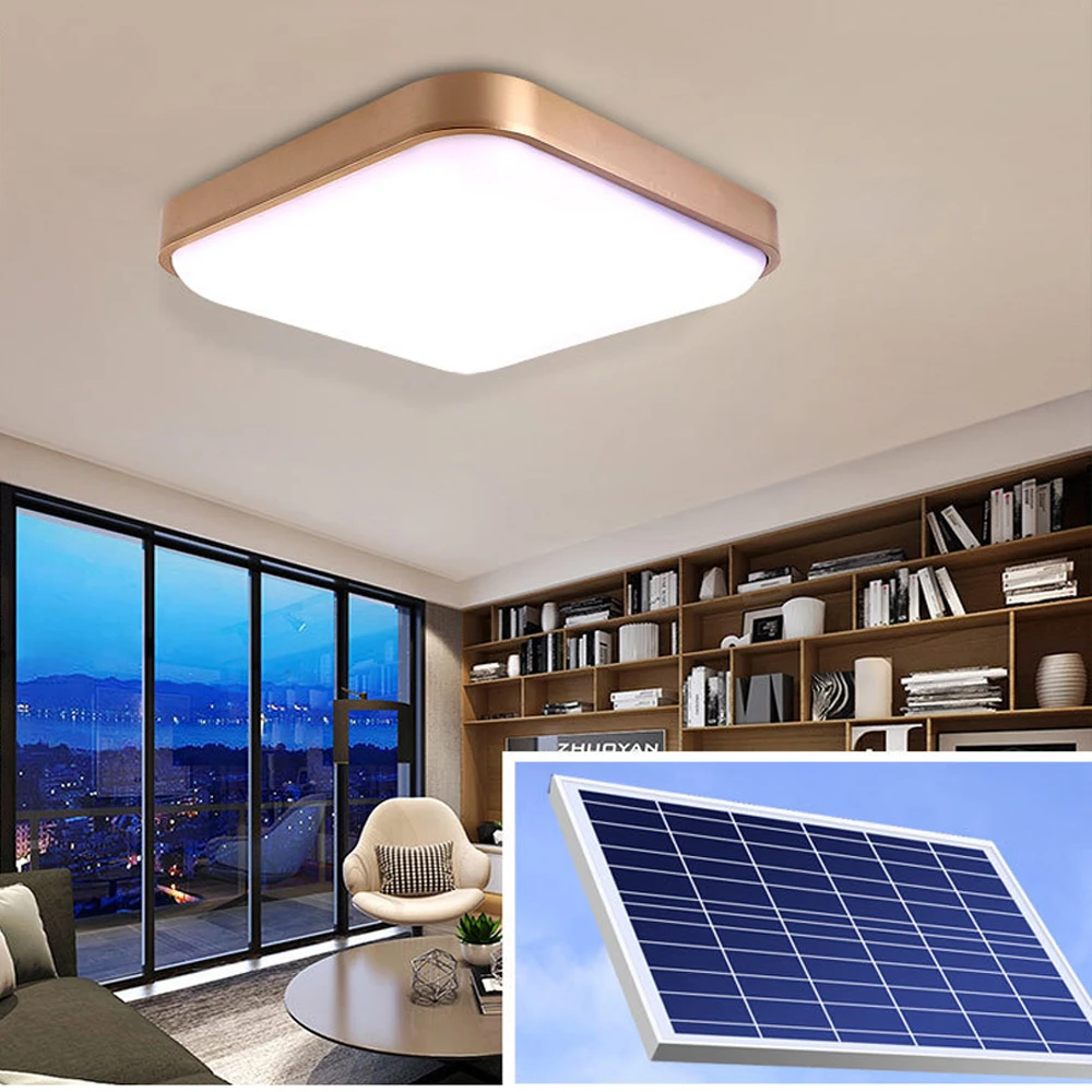 

Led solar lamp 200 watt Solar light ceiling lamp Solar charging 5 meter wire installed in the indoor living room bedroom