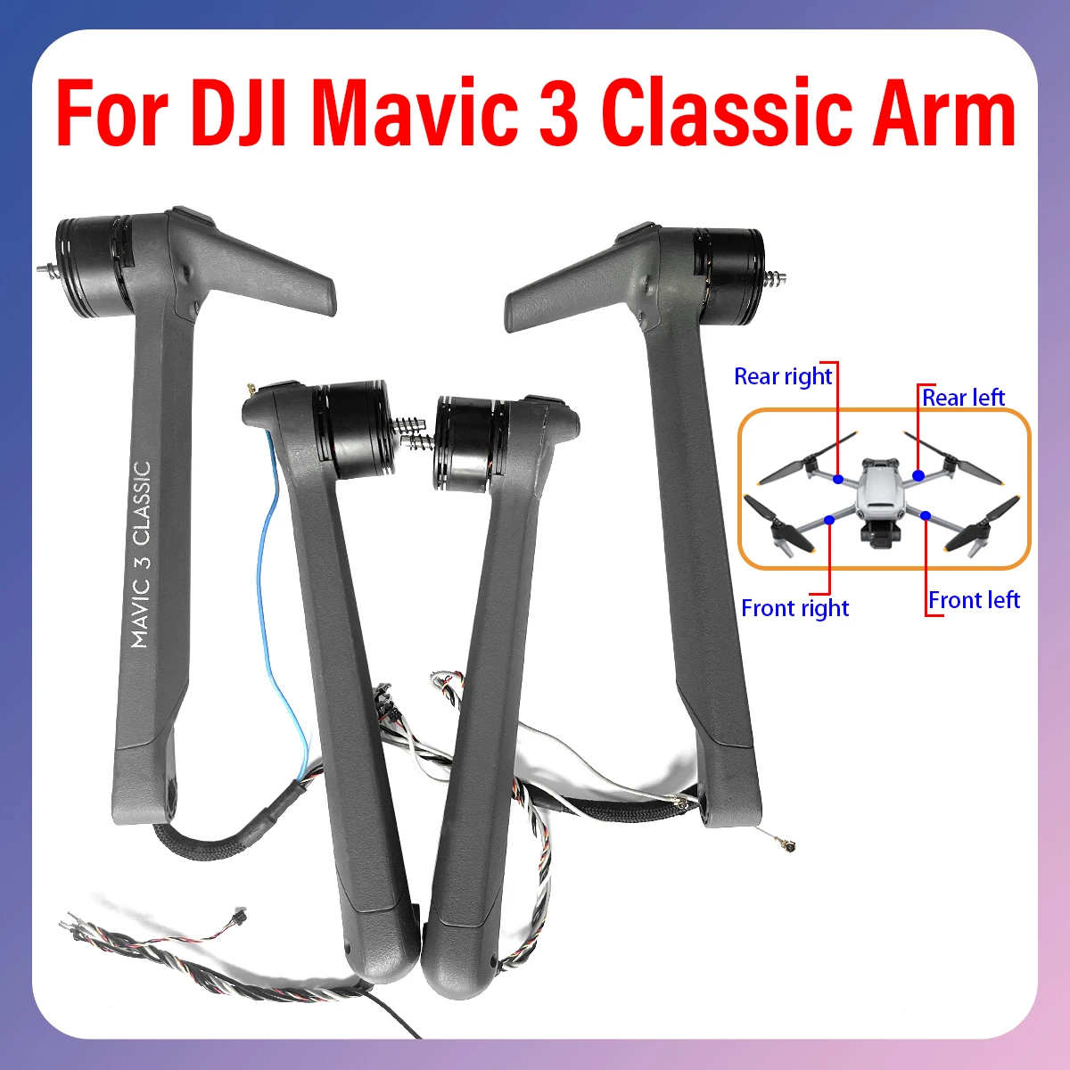 

Mavic3 classic front rear left right power arms rotate smoothly and are easy to install for DJI Mavic3 series maintenance parts