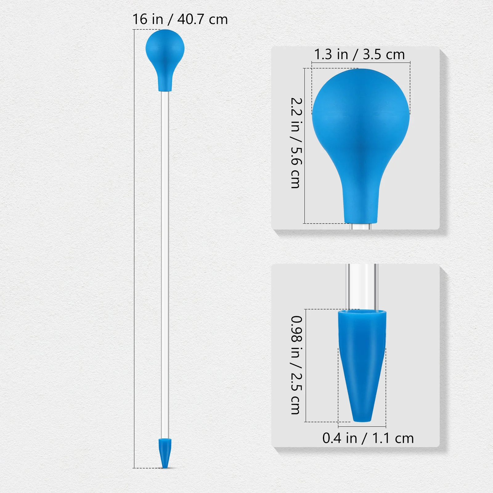 Coral Feeder 35CM Premium Acrylic Tube High Transparency Silicone Reach Fish Tank Aquarium Liquid Reef