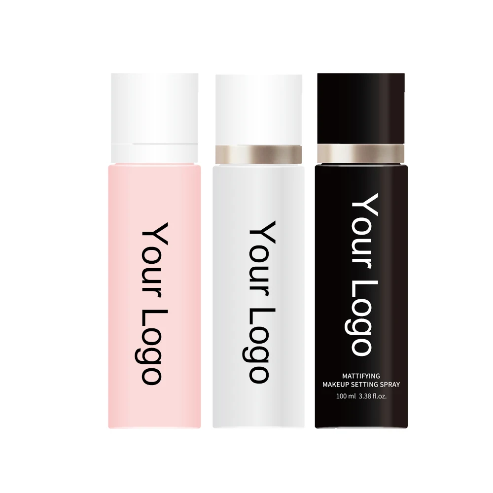 Private Label 100ml Setting Spray Custom Logo 3color Oil-control Long-lasting Sweat-proof Hydrating Glitter Pearlescent Makeup