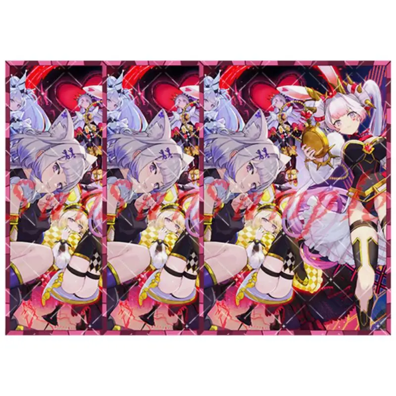 60Pcs/set Yu Gi Oh Diy Cards Sleeve Alice Lady of Lament Anime Game Characters Colorful Laser Version Card Protective Cover