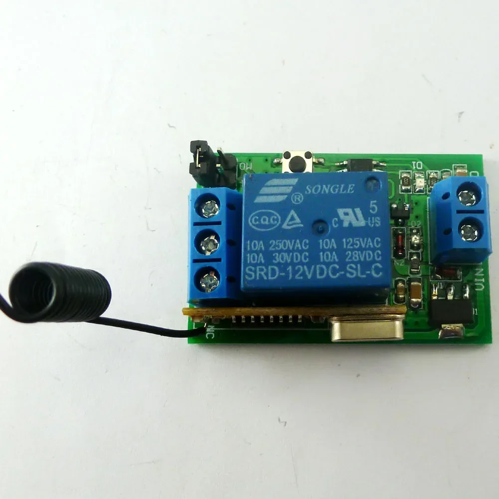 DC12V 433M RF 1-5000 seconds Adjustable Step 0.1s Multifunction Delay Relay Smart Home Switch Wireless receive module