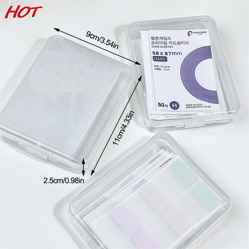 Transparent Storage Box Card Holder Sticker Stationery Transparent Storage Box Film Storage Box Classification Box for Craft Des