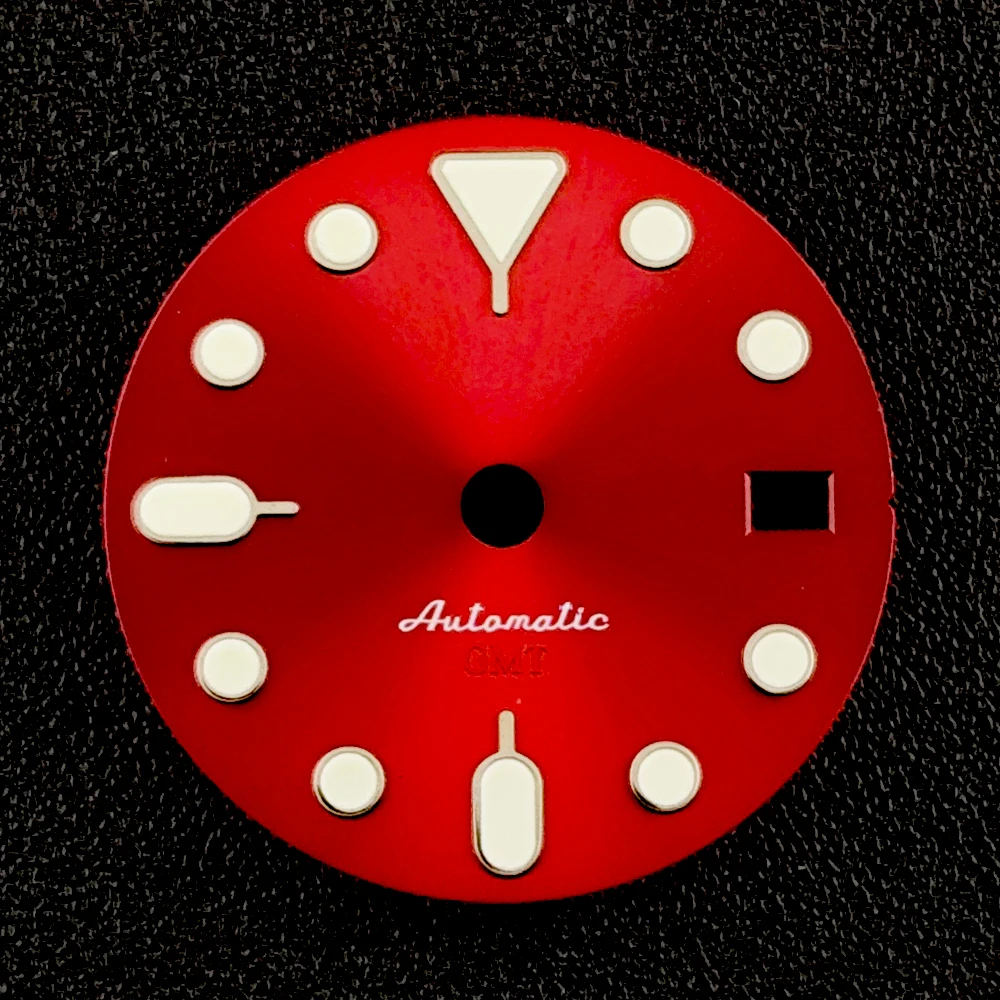 NH35 dial 28.5mm custom logo dial men's watch green luminous dial suitable for NH35 movement watch accessories