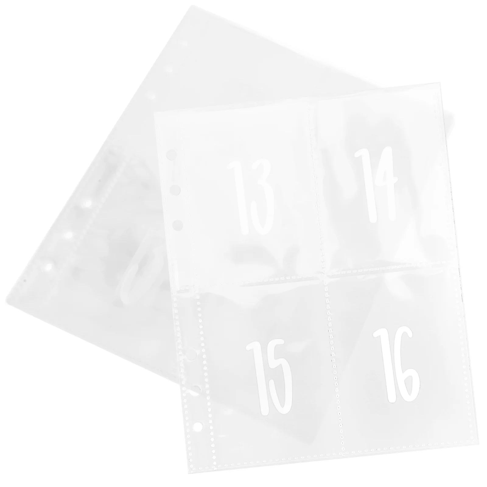 

25 Sheets Binder Insert Saving Money Organizer Pocket Daily Use Pvc Loose Leaf Clear Envelopes for