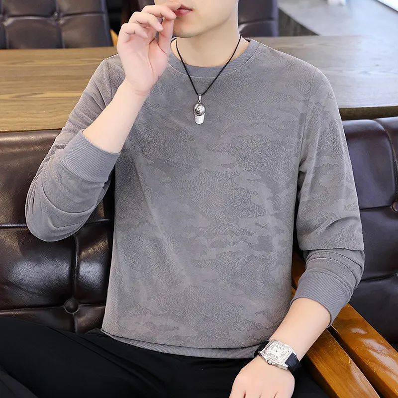 

Новая мужская толстовка 2025 года с длинным рукавом, круглым вырезом, на флисовой подкладке, свободного кроя, для повседневной носки, ветрозащитная, утепленная, молодежная модная модель