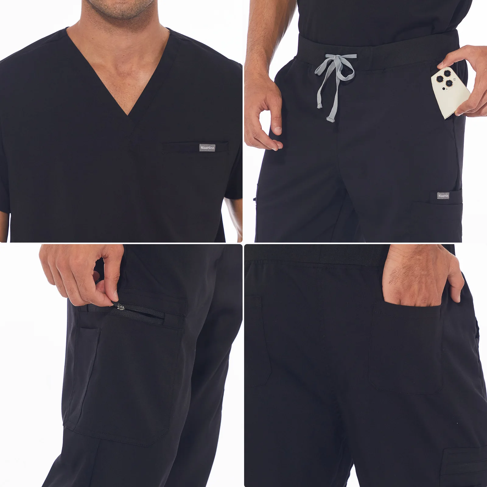 Unisex medizinische Uniformen klinische Uniform Männer Pflege kleidung Arzt Kostüm Krankens ch wester Peeling-Sets Zahnarzt Arbeits kleidung gehören Tops Hosen