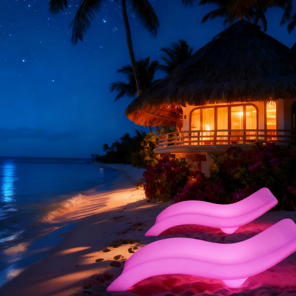 Outdoor rechargeable chairs, party chairs, garden furniture, beach loungers, pool chairs, solar loungers
