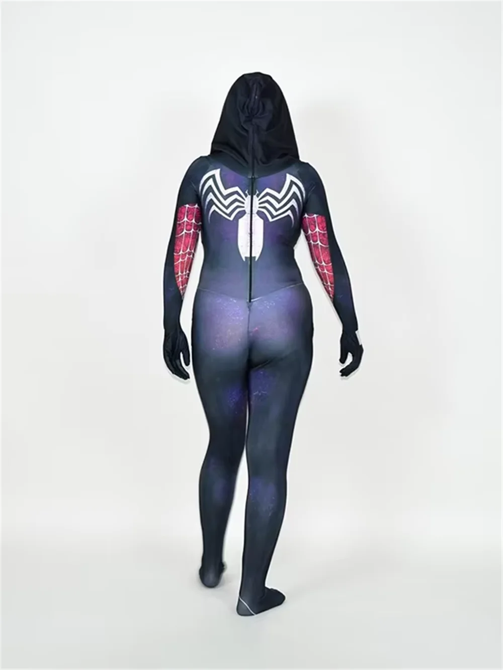 Halloween Adults Venom Gwen Stacy Spider Cosplay Costume Symbiote Superhero Zentai Suit Female Woman Full Bodysuit