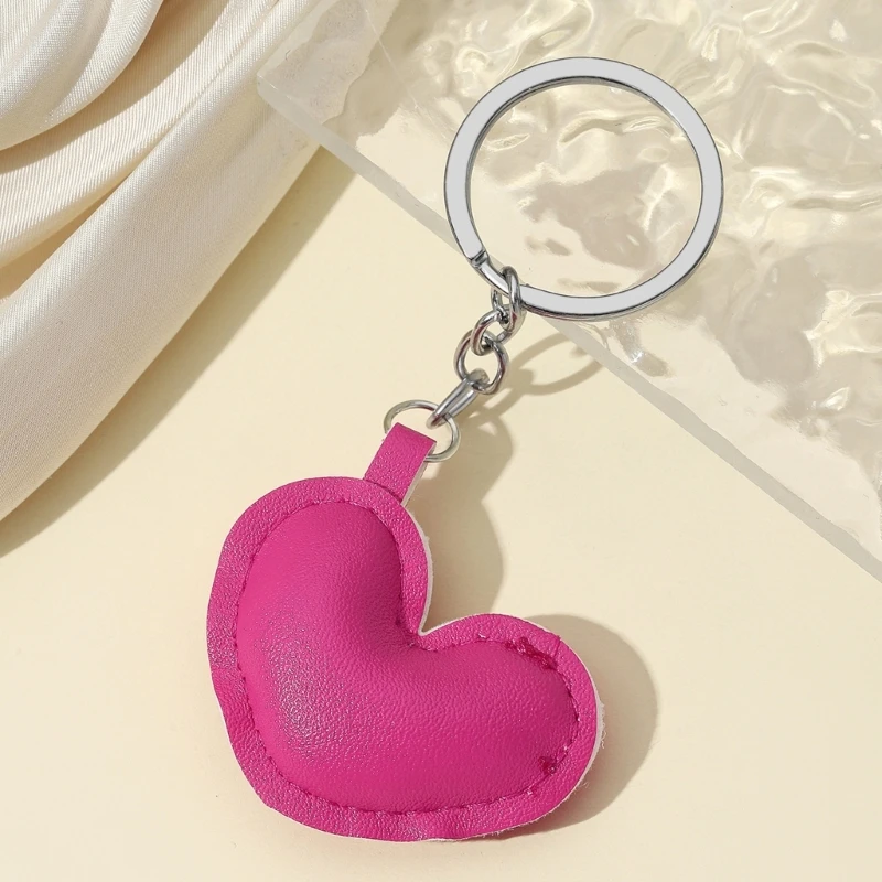 Handmade Keyring Colorful Love Heart Key Pendant Keychain Elegant Phone Straps Jewelry Gift for Friend and Love Ones Dropsale