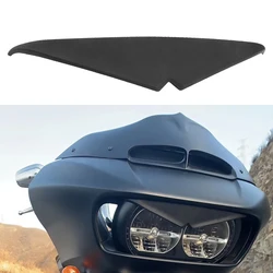 Motorcycle Headlight Trim Headlamp Eyebrow Eyelid Sticker Decoration Upper Tip Cover Visor Accent For Harley Road Glides 15-up