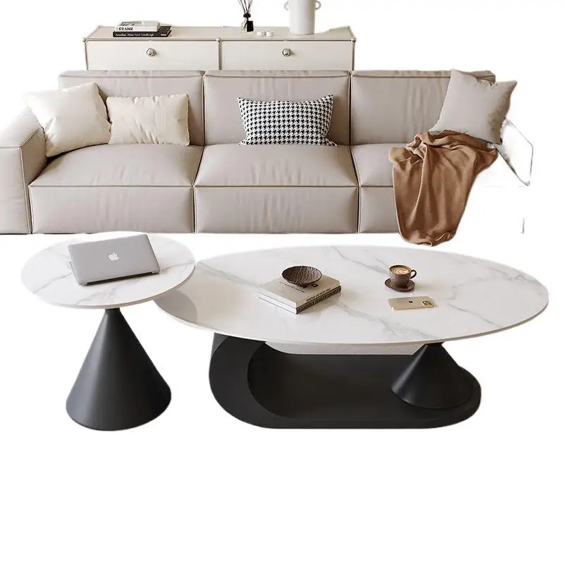 

Italian, minimalist, rock slab, coffee table, oval, household, living room