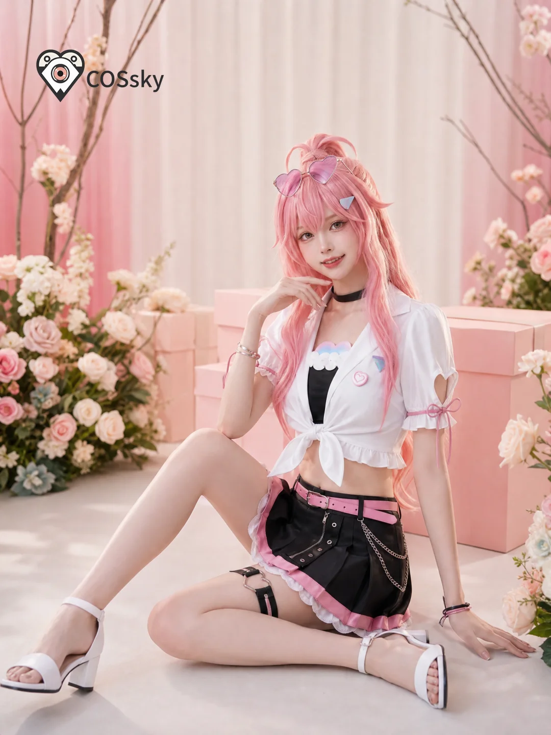 

Aemeath Costume Game Wuthering Waves Cosplay【S-XXXL Women Sweet JK uniform shirt dress props Halloween party Aemeath suit
