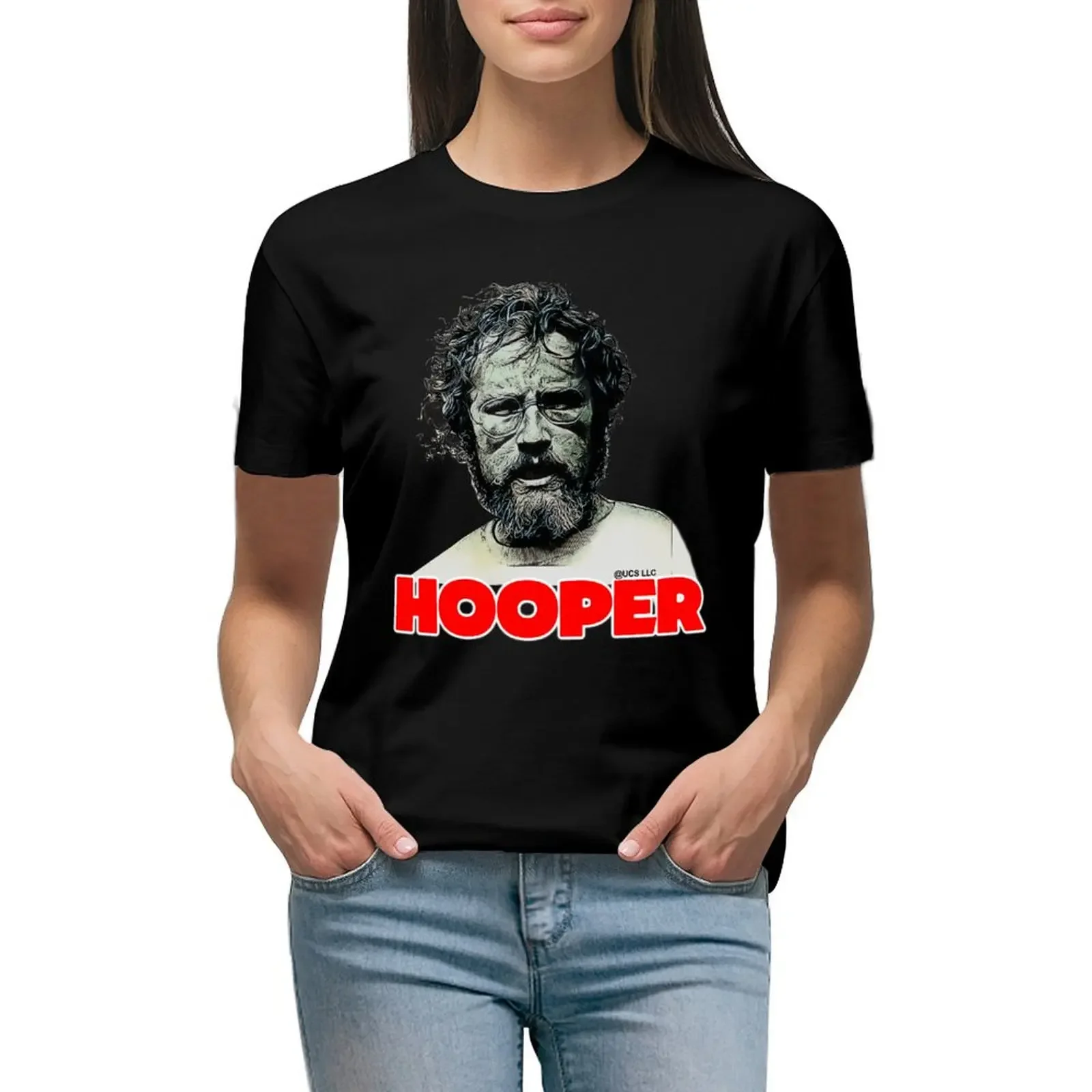 Hooper- Jaws T-Shirt cute clothes plus sizes vintage clothes sports fans summer clothes for Women