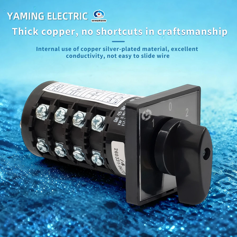 Rotary Switch HZ5B-20/4 Electric Three Positions 16 Terminals Cam Universal Changeover Switch 20A 4 Poles