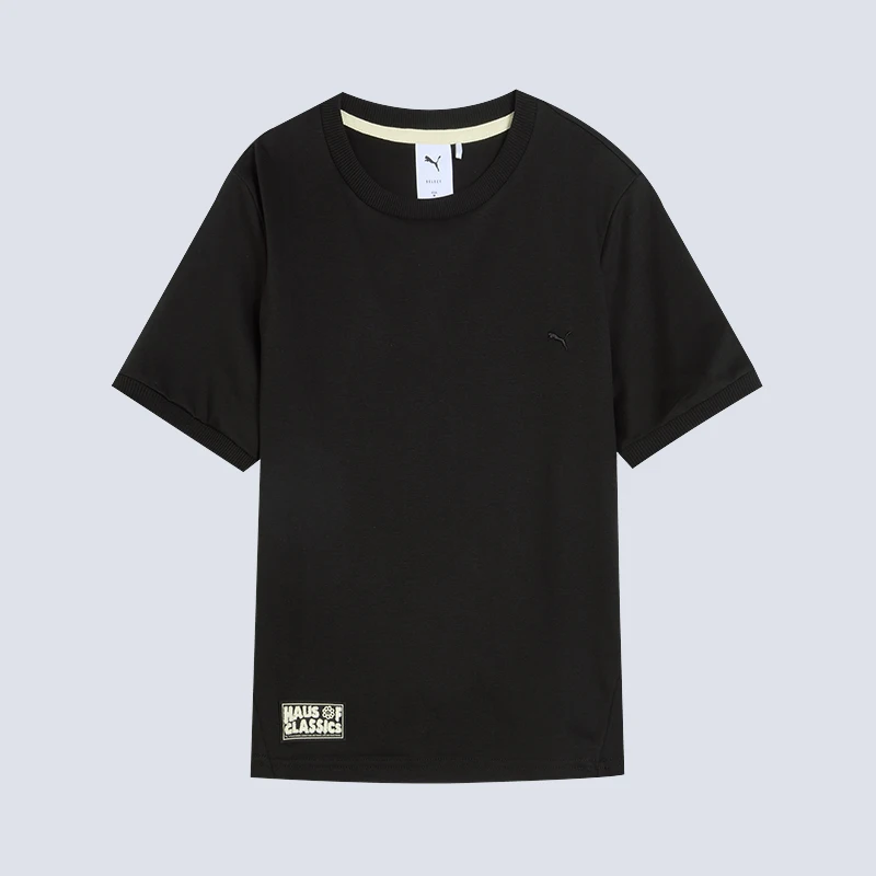 Puma genuine summer women's knitted simple retro round neck short sleeved T-shirt 631564-01