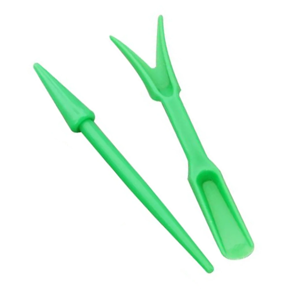 2pcs Green Plastic Seed Starters Seedling Digger Seedling Transplanter Garden Sowing for Seedlings Digging Holes Garden Seeding