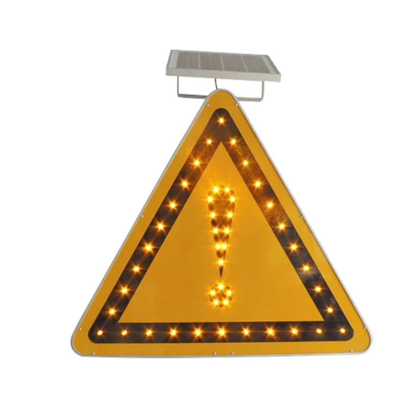 Solar Traffic Safety Warning Traffic Road Signs Aluminum led Warning Sign