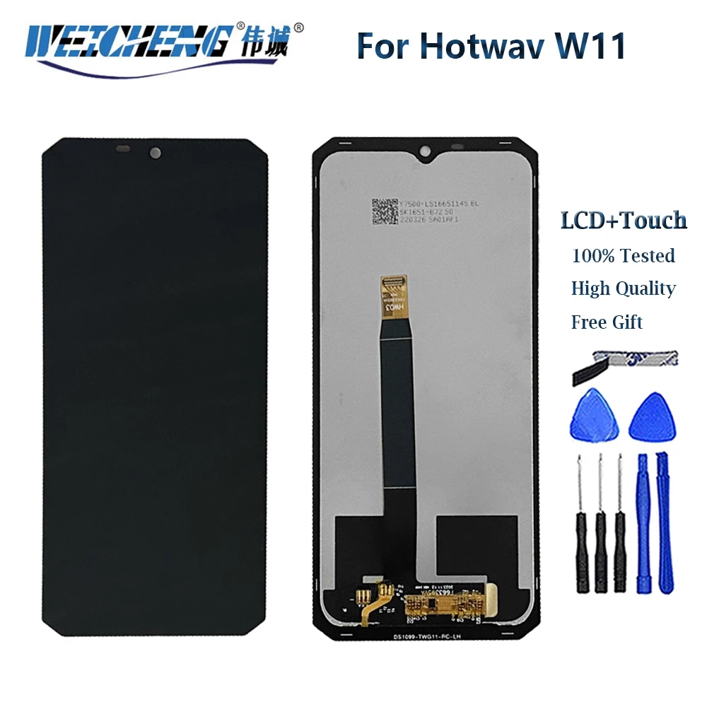 Black 6.6 Inch For Hotwav W11 LCD Display Touch Screen Digitizer Assembly Replacement Hotwav W 11 LCD