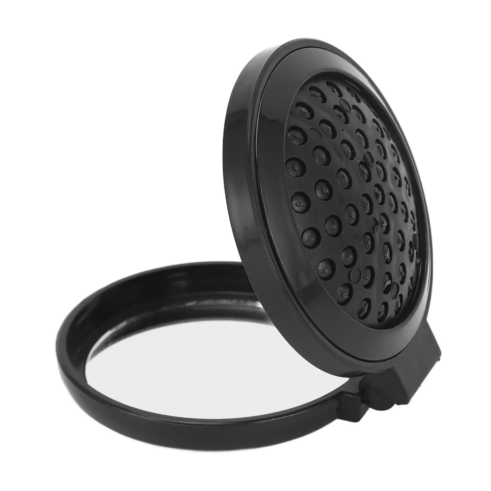 Portable Round Styling Brush with Cushion and Mirror - Perfect for home or Travel - Ergonomic Design for straight Hair