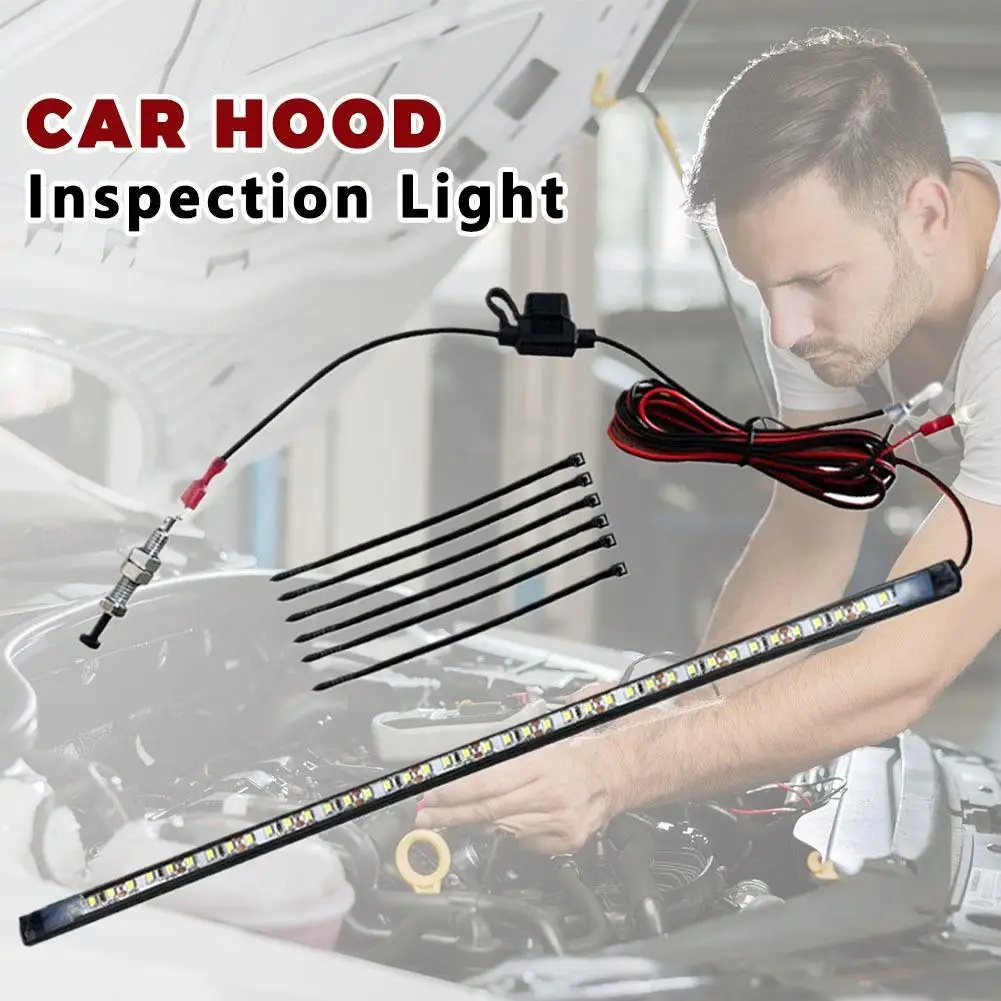 

Hood Inspection Light White Under Hood Led Light Kit Universal Led Lights For Vehicles Under Hood Engine Repair Light Strips