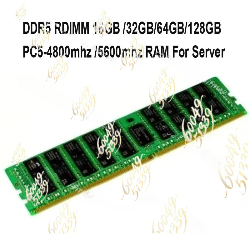 DDR5 16GB 32GB 64GB 128GB 4800Mhz Rdimm RAM RECC Memory Workfor Server H13DSH H13SSW mz73-LM0 X13DEI X13SEI-TF R760 R760XD