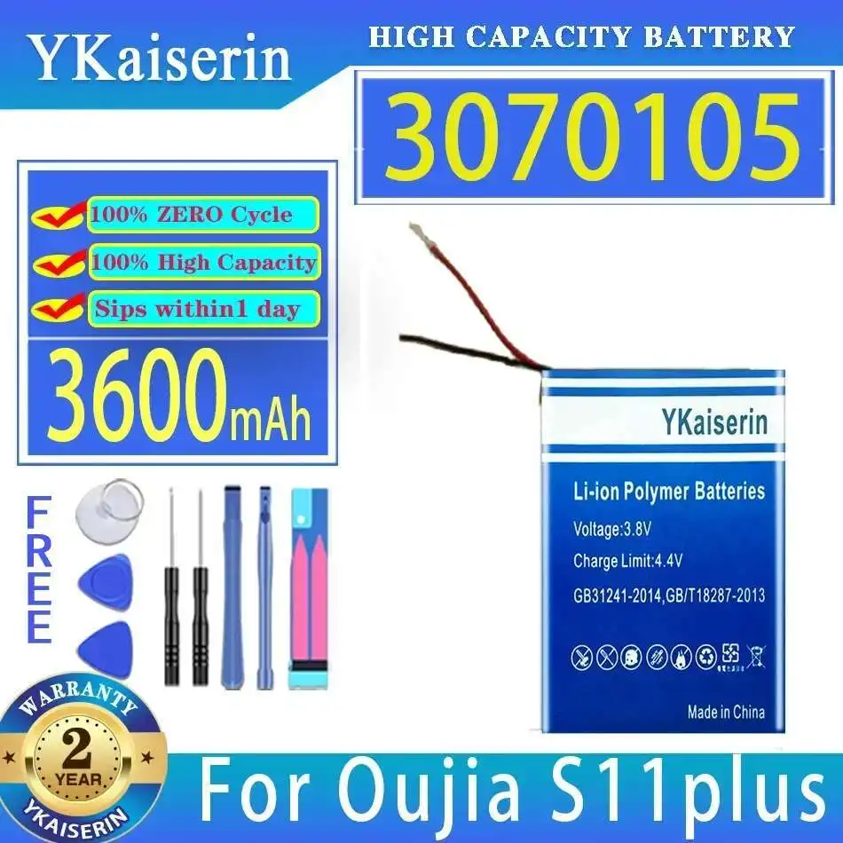 

For Oujia S11plus S11 Plus Reliable Power 3600Mah Mobile Phone Battery 3070105 2 Line