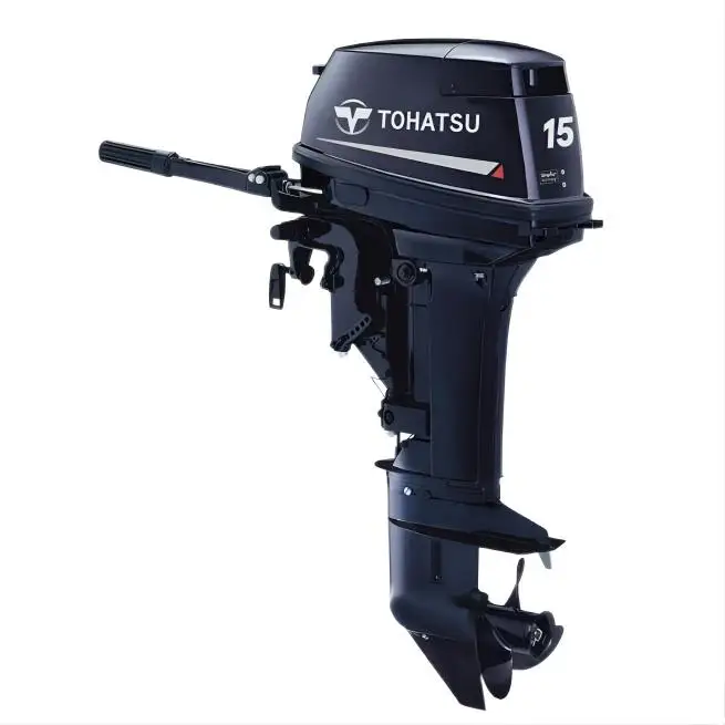 

In stock and high quality Tohatsu 2 stroke 2 cylinder 15 long shaft outboard engine M15D2L