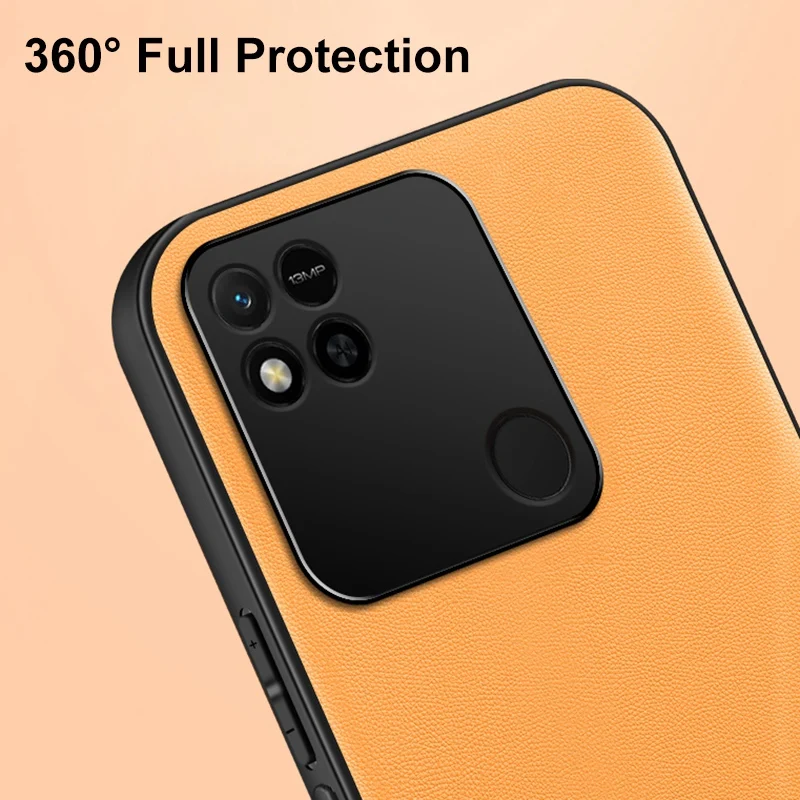 Luxury Leather Phone Case For Xiaomi Redmi 10 10A 10C Matte Cover Silicone Protection Case For Redmi 9 9A 9C NFC 9T Coque