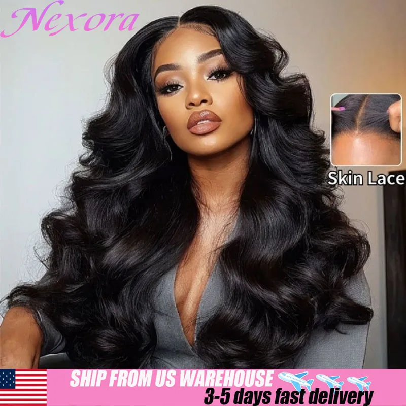 넥소라 바디 웨이브 인모 가발 1b 블랙 가발 글루리스 인모 가발 4x4 5x5 고밀도 착용 즉시 사용 가능 미리 절단된 탈색 매듭