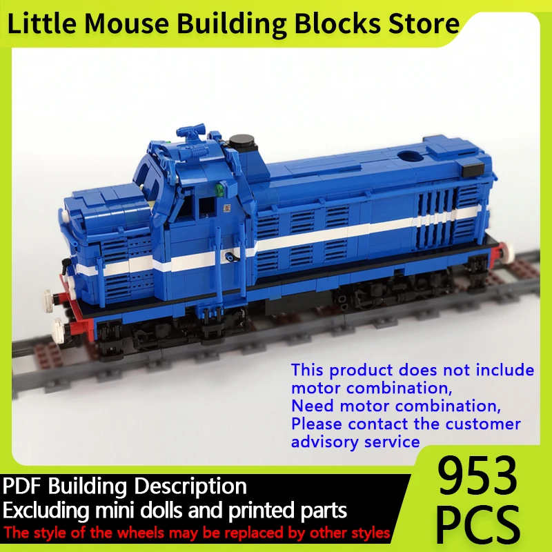 

City Car Model MOC Building Bricks CP 1400 Diesel Locomotive Modular Technology Gifts Holiday Assemble Children Toys Suit