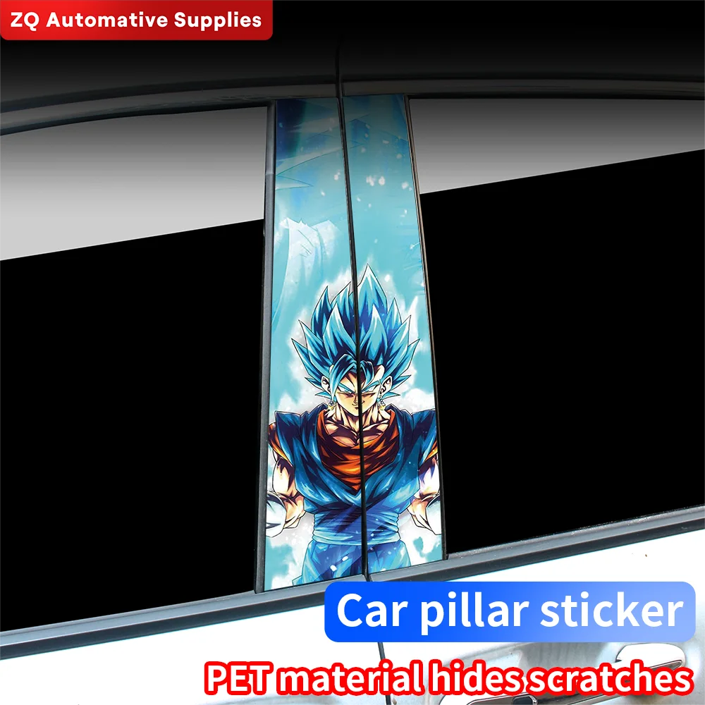 

Son Goku Anime Car Stickers Waterproof Auto B Pillar Decor Cover Scratches Durable Car Doors Pillar Vinyl Decals Vehicle Decors