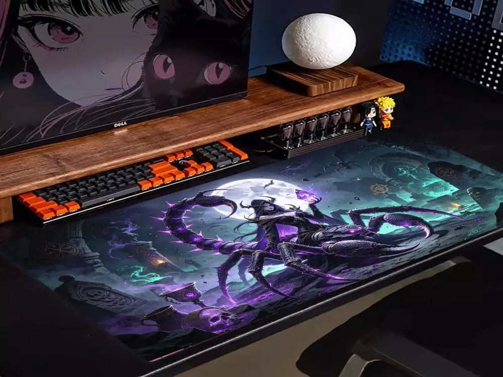 Desert Giant Snake Pyramid Desk Mat Stitched Edges Precision Tracking Large Size For Office Gaming Decor