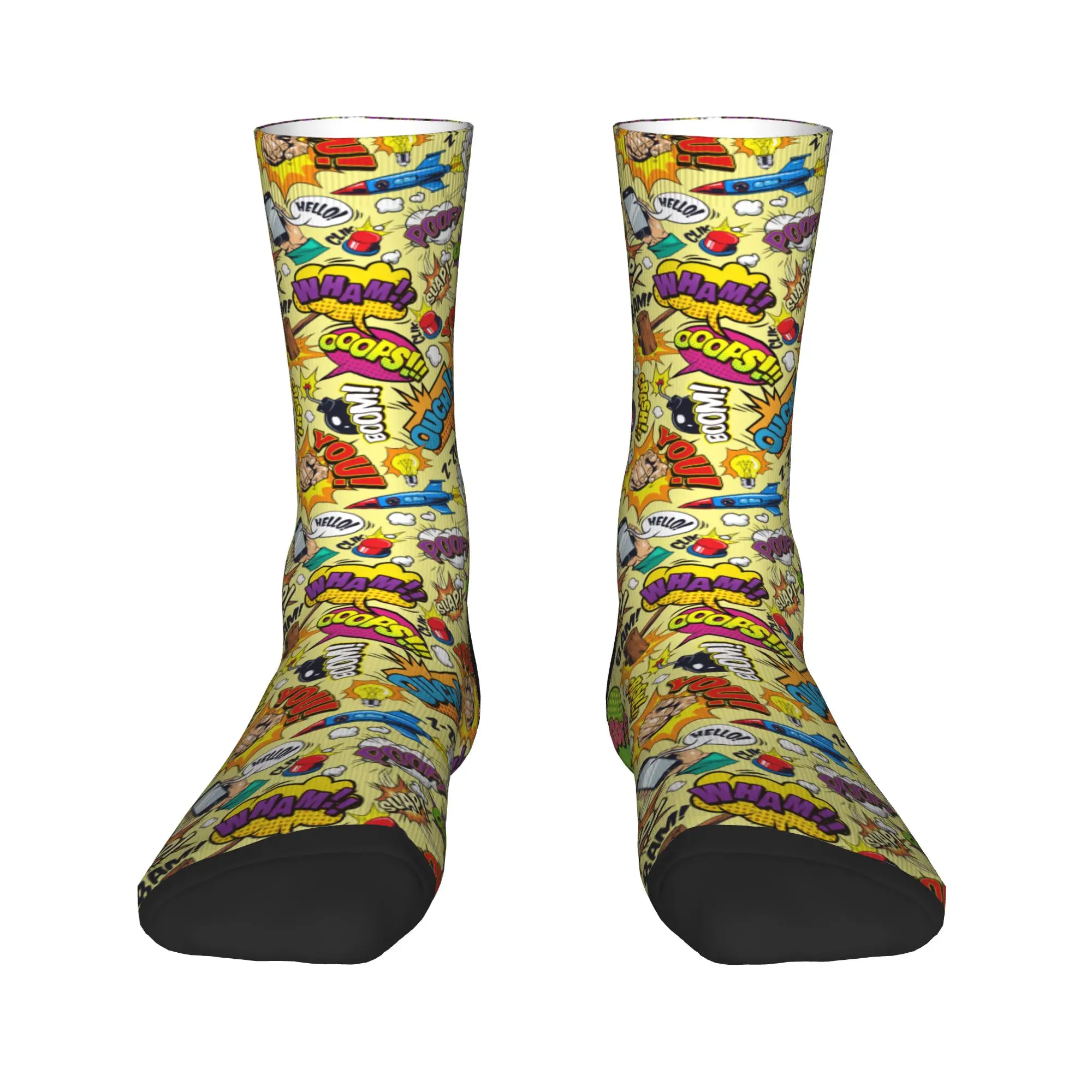 

Superhero Cartoon Anime Movie Dress Socks Men's Women's Warm Funny Novelty Comic Book Arts Crew Socks