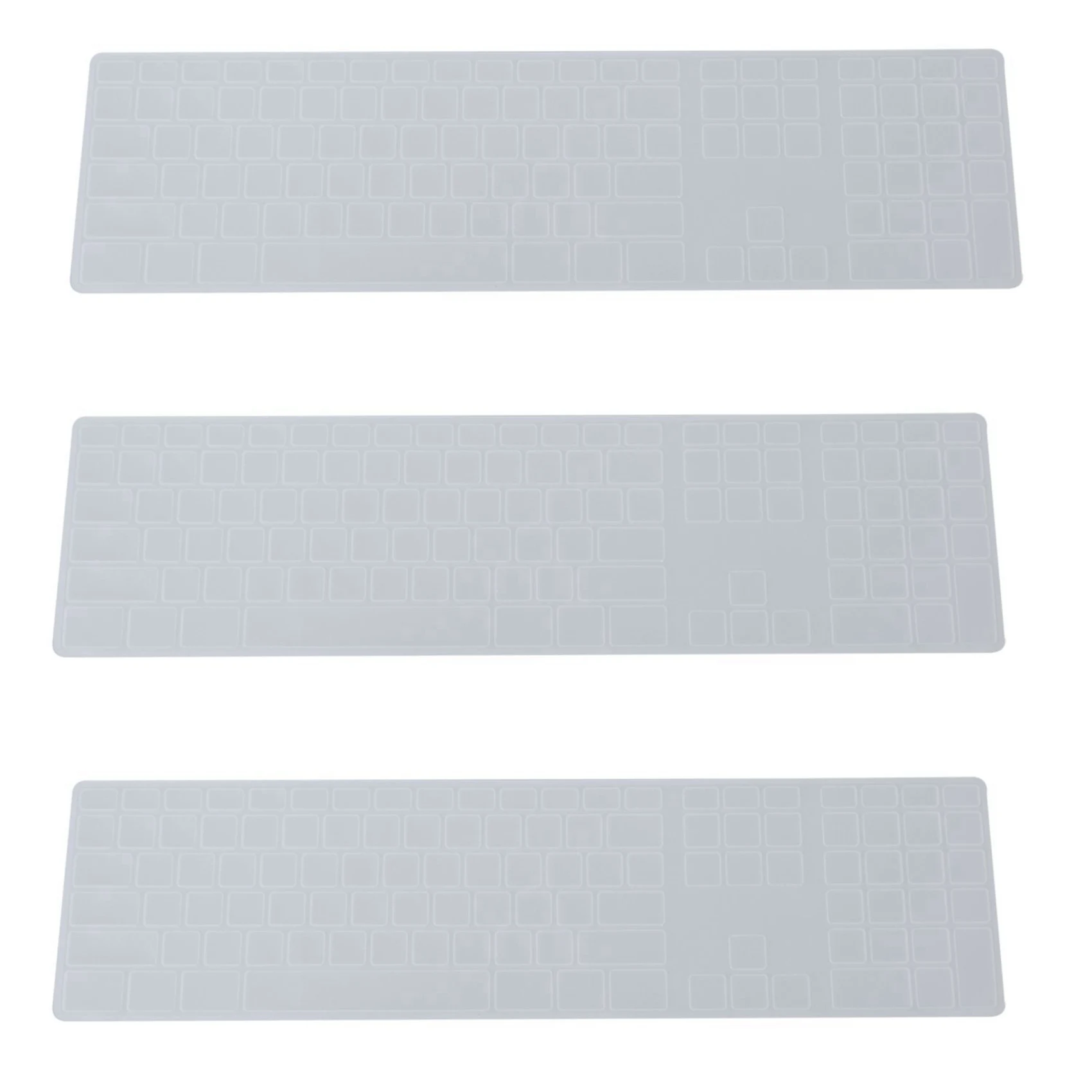 M51K-3X Silicone Thin Keyboard Skin Cover Protector With Numeric Keypad For Imac Transparent