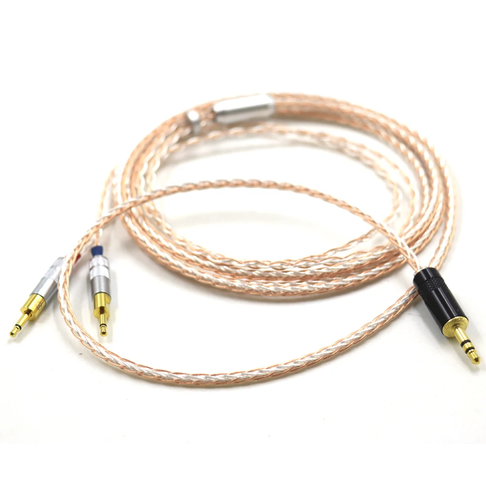 

HIFI Single Crystal Copper Silver Mixed Headphone Upgrade Replace Cable For Sennheiser HD700 hd 700 Earphone Cord