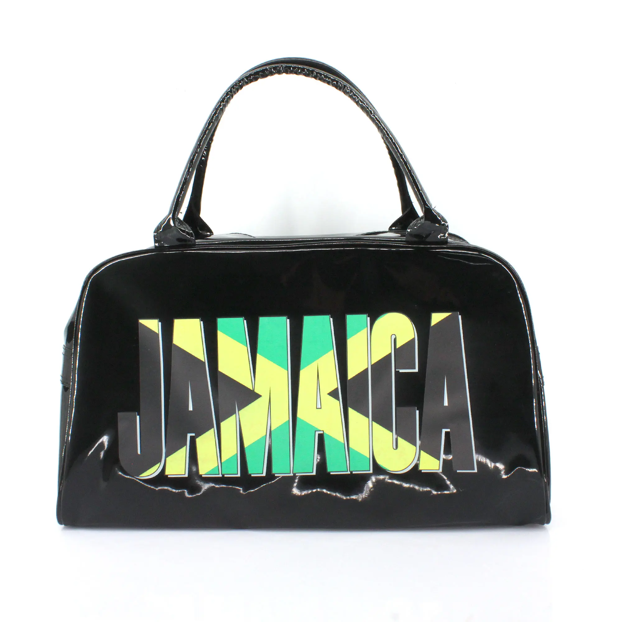 Vintage shiny black tote gym bag  Travel bag Jamaica