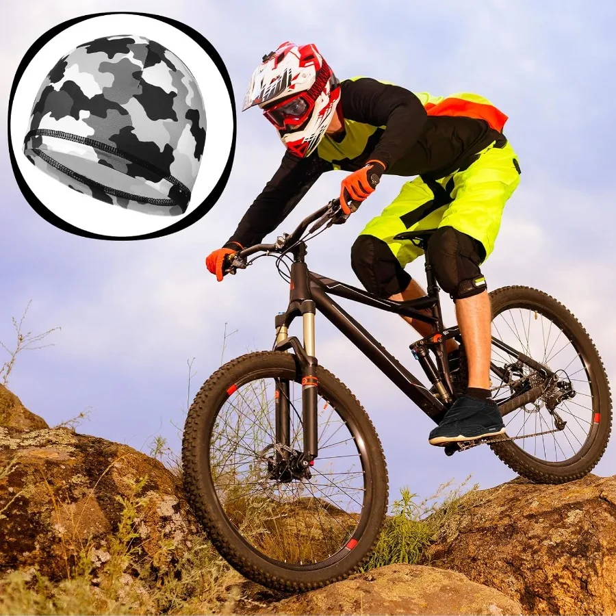 Boao 6 قطع قبعات جمجمة تبريد خوذة قبعة صلبة بطانة العرق فتل الجري قبعة ركوب الدراجات للرجال والنساء #5