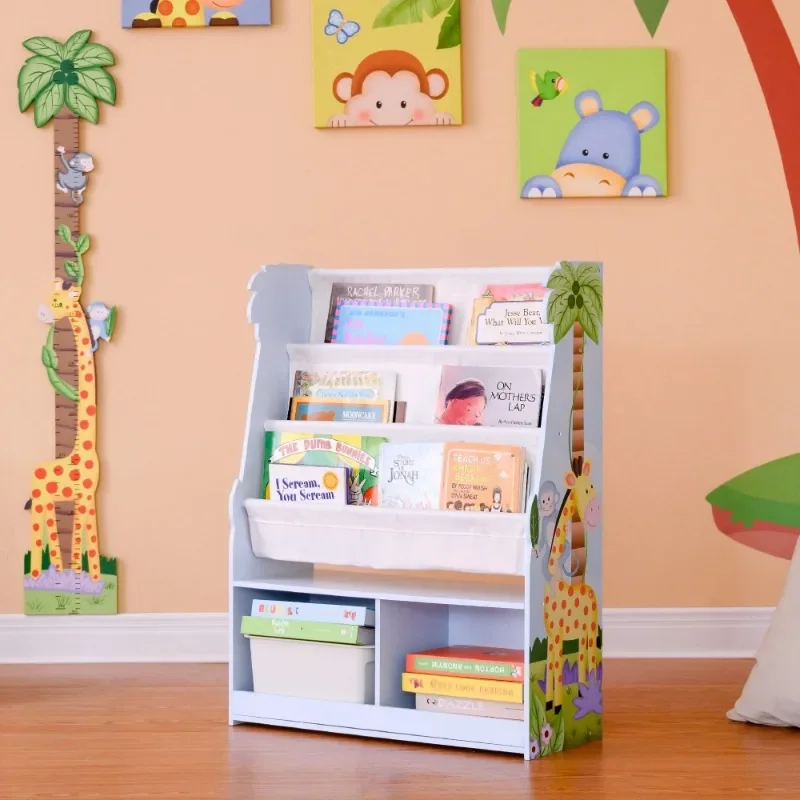 Sunny Safari Kids Book Display Storage Cabinet