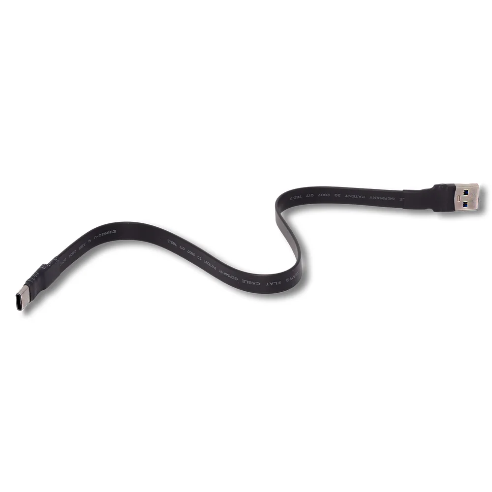 ADT-Link USB 3.1 USB-A to USB-C Flat Ribbon FFC Extension Cable GEN2 Type C to A FPV FPC Data Cable Slim 90 Angled Male Adapter