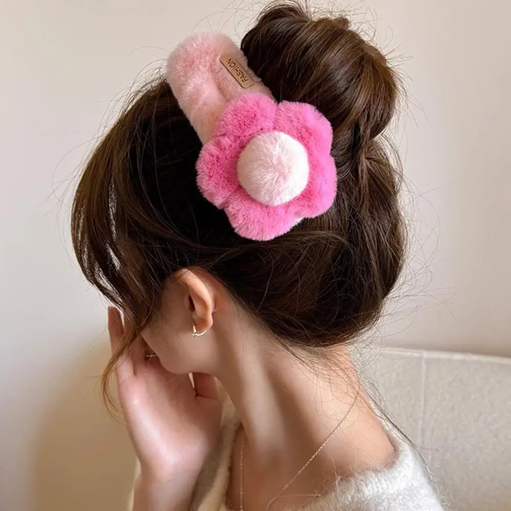 الكورية كبيرة الحجم زهرة المشابك الجانب كليب أفخم منقار البط كليب لطيف دبوس الشعر اليدوية عباد الشمس مقاطع الشعر النساء إكسسوارات الشعر