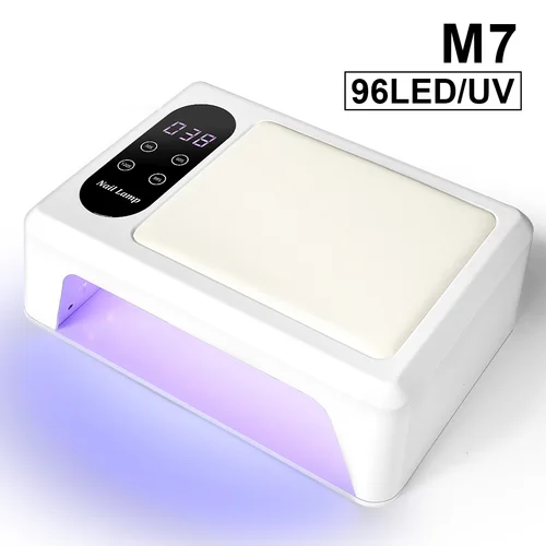 Lámpara de uñas profesional de 96 LED, secador de esmalte de uñas de Gel UV de curado rápido con 4 temporizadores y lámpara de curado con Sensor para herramientas de salón de manicura