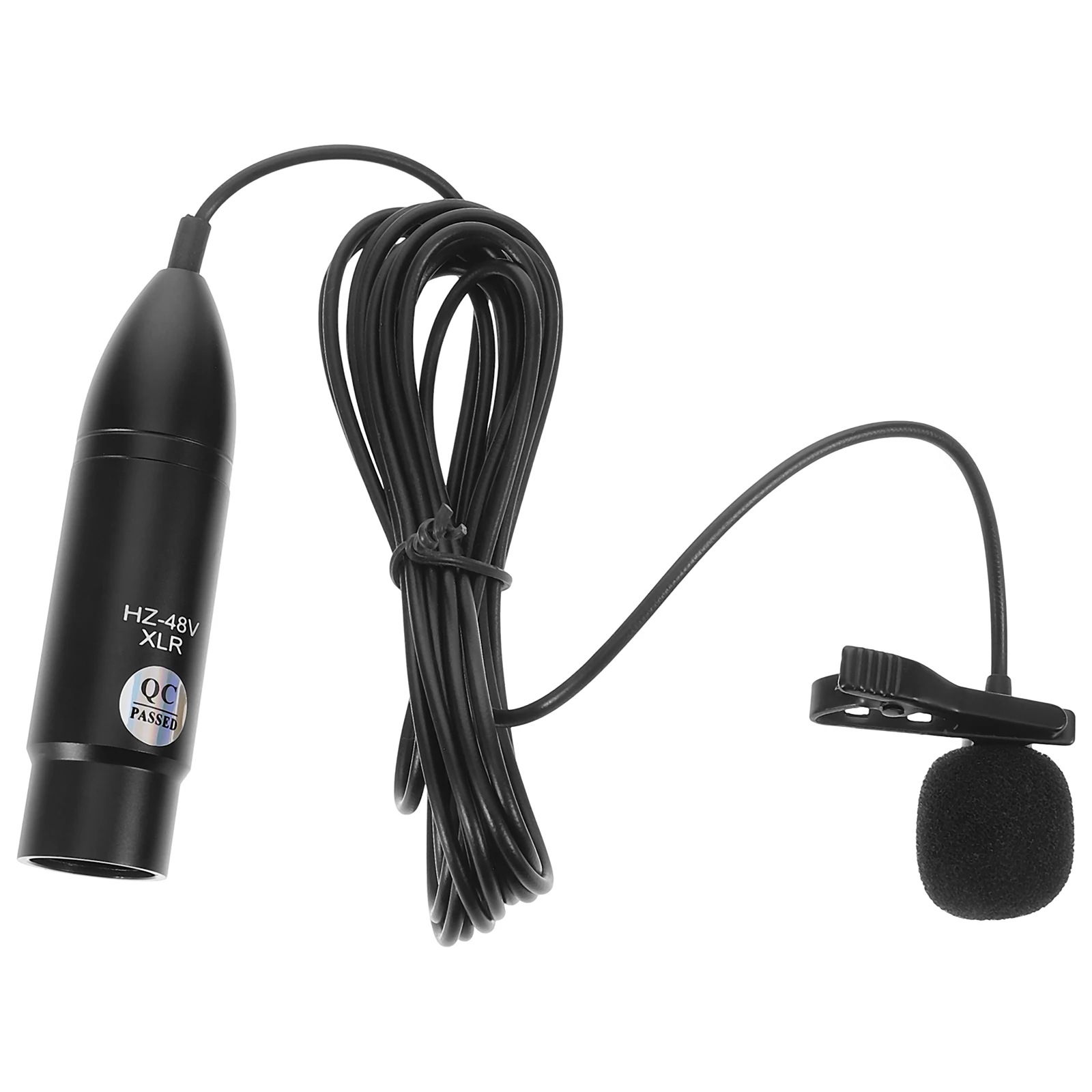 

48V XLR Three-pin Lavalier Microphone Lightweight Portable Audio Recording Broadcast Equipment Lapel Condenser Mic